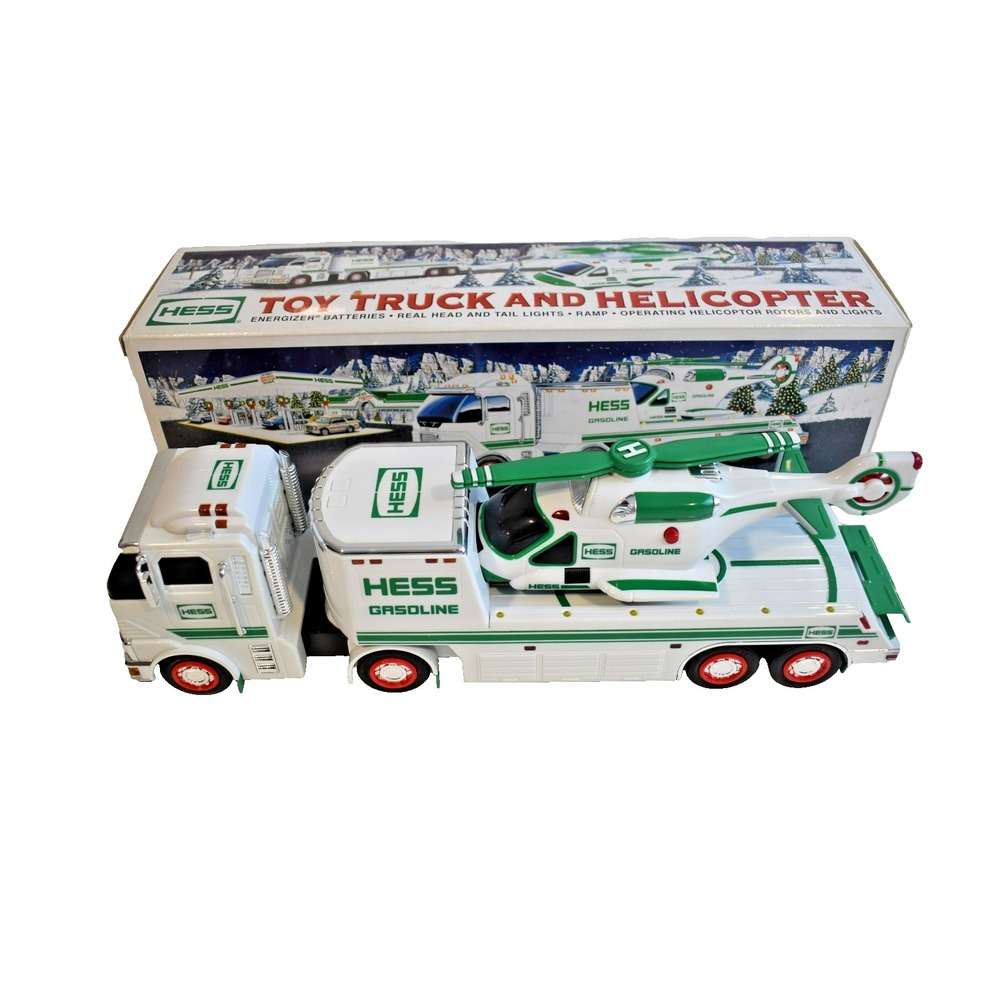 2006 Hess Helicopter And Rescue Toy Truck Lights Sounds Original Box